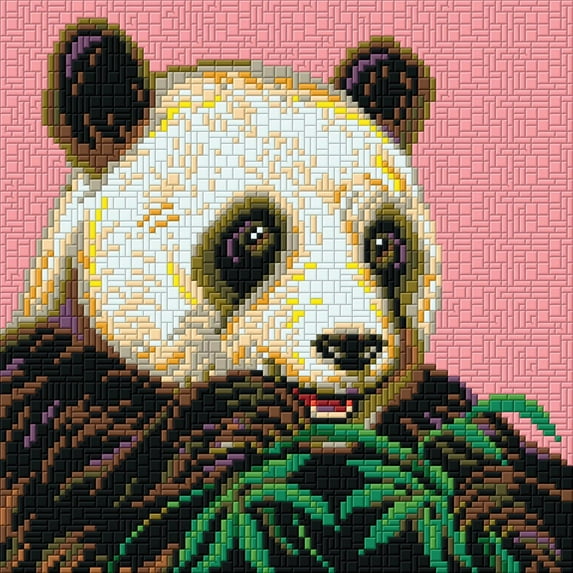 Mostaix® Silver Series Block Tile Puzzle - Panda (4400 Pieces)