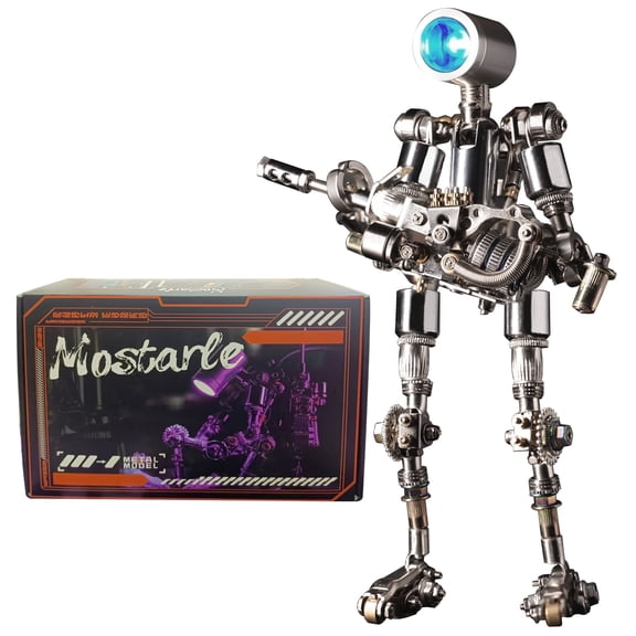 Mostarle 3D Metal Puzzle Terminator, Sci-Fi Design LED Light, for Adults & Teens, Gift