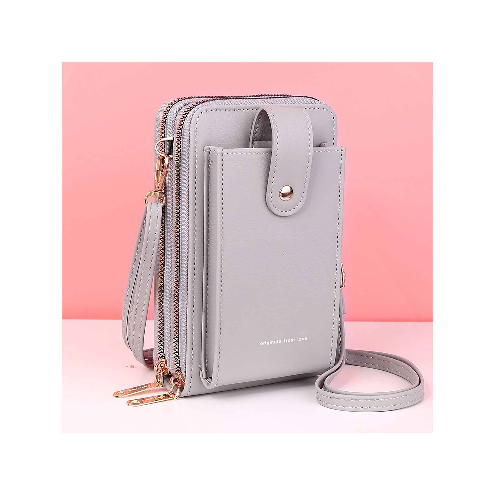 Small Crossbody Bags for Women, Black Waterproof Cell Phone Crossbody Wallet Purse Handbags Mens Gym Bags, Detachable Strap Multi Pocket Casual