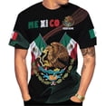 thumbnail image 1 of Mostprints Custom Mexico Shirts Personalized Name Mexican 3D Flag Shirt for Men Women Aztec Unisex US Eagle Pride Camisas (XL), 1 of 8