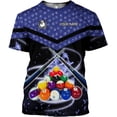 thumbnail image 1 of Mostprints Personalized Name Billiard Shirts 3D, Billiards Shirt 8 Ball Billiard Shirt Custom Men's Pool Men Women\u2026 (Blue, S), 1 of 9