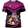 thumbnail image 1 of Mostprints Personalized Name Billiard Shirts 3D, Billiards Shirt 8 Ball Billiard Shirt Custom Men's Pool Men Women\u2026 (Pink, 5XL), 1 of 9