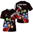 thumbnail image 1 of Mostprints Personalized Name Billiard Shirts 3D, Billiards Shirt 8 Ball Billiard Shirt Custom Men's Pool Men Women1 (Red, S), 1 of 9