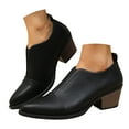 thumbnail image 1 of Mostsola Ankle Boots for Women Slip on Dress Chelsea Boots Closed Toe Stacked Heel Booties, 1 of 8