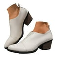 thumbnail image 1 of Mostsola Ankle Boots for Women Slip on Dress Chelsea Boots Closed Toe Stacked Heel Booties, 1 of 8