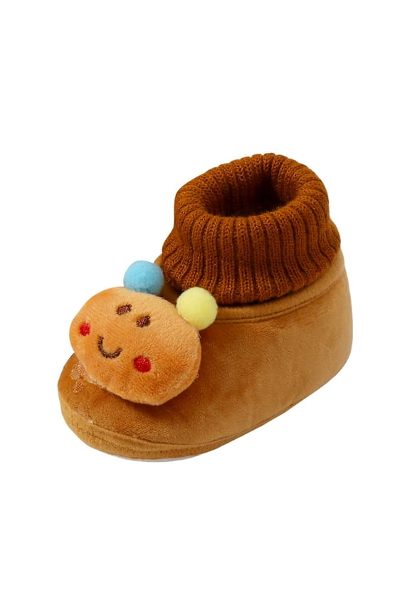 Baby Booties Girls Boys Slippers Cartoon Warm Socks Shoes Crib Shoes