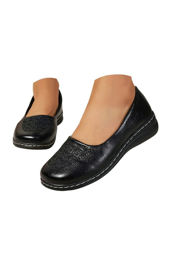 Ballet Flats Shoes for Women Round Toe Dressy Slip on Office Business Casual Shoes