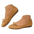 thumbnail image 1 of Mostsola Ballet Flats Shoes for Women Suede Comfortable Bow Dressy Shoes Non-Slip Walking Shoes, 1 of 8