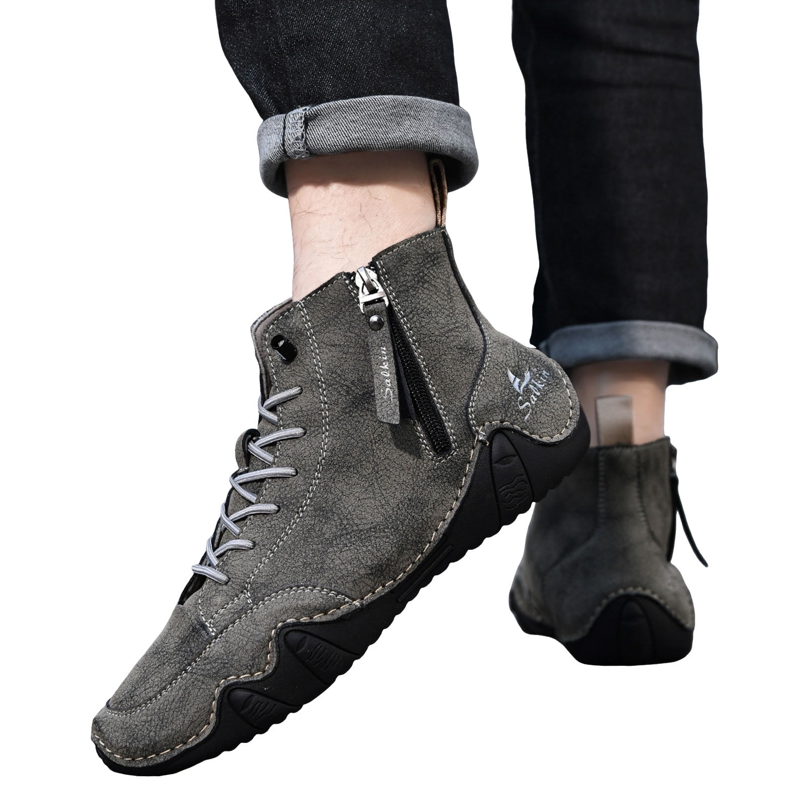 Mostsola Boots for Men Lace up Outdoor Walking Shoes 