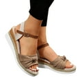 thumbnail image 1 of Mostsola Bow Espadrilles for Women Summer Slingback Sandals Wedges Heels Casual Dress Shoes, 1 of 8