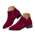 thumbnail image 1 of Mostsola Chelsea Ankle Boots for Women Fashion Bowknot Fall Dress Booties Low Heel Zipper Short Boot, 1 of 7