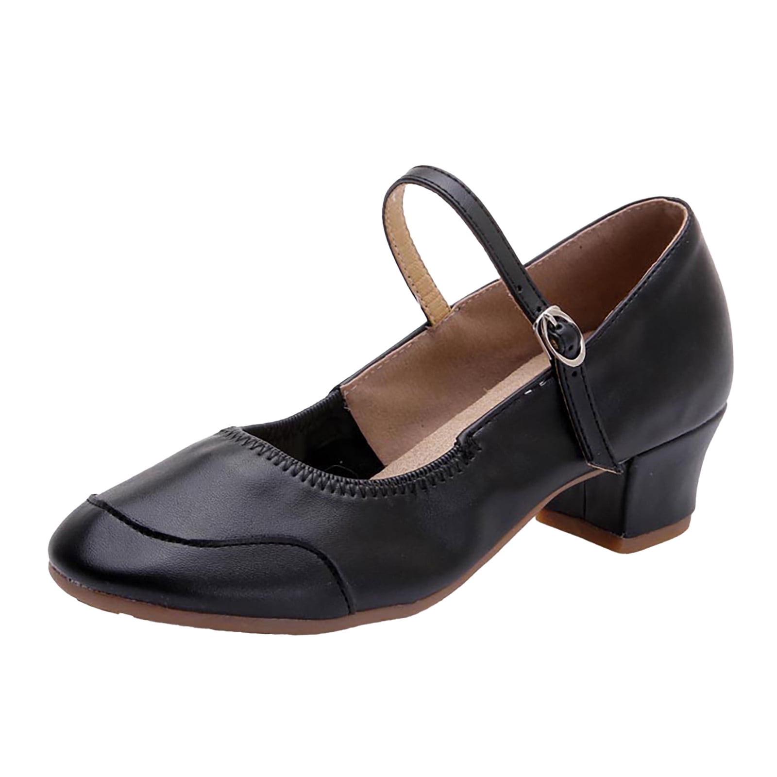 Damen Chunky Heels Mary Jane Pumps - Blockabsatz Elegante Party Schuhe