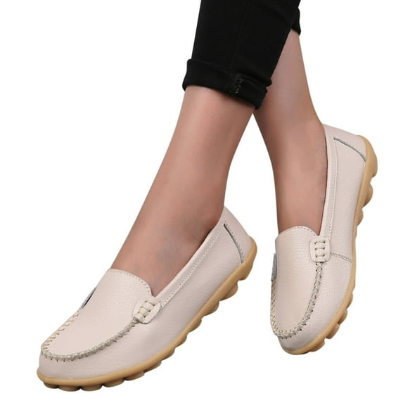 Mostsola Classic Penny Loafers Driving Moccasins for Women Slip on Soft Flat Shoe Comfort Walking Shoe