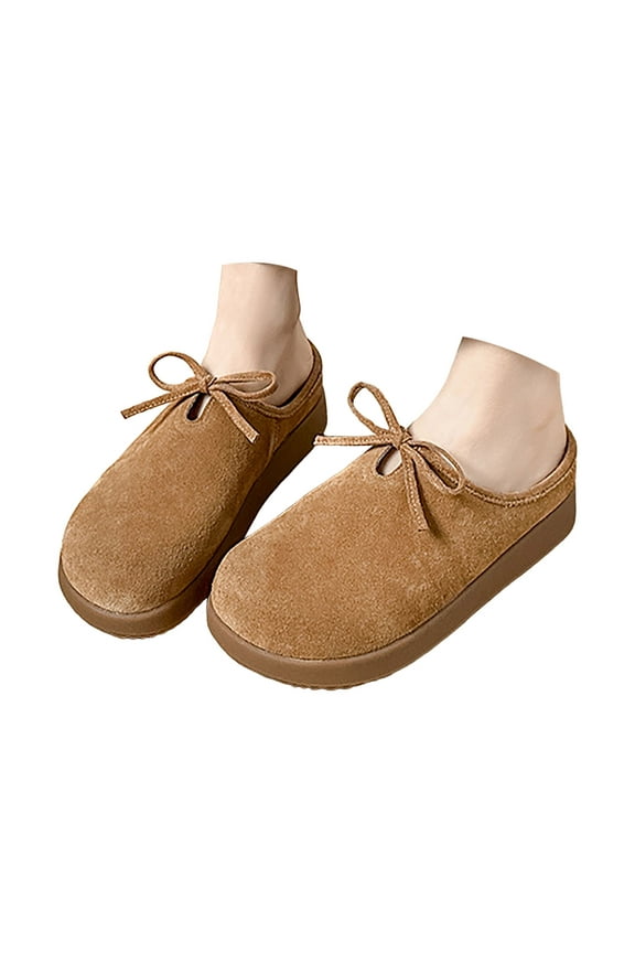 Clogs for Women Cork Footbed Sandals Platform Mules Bowknot Slip on Shoes Slippers