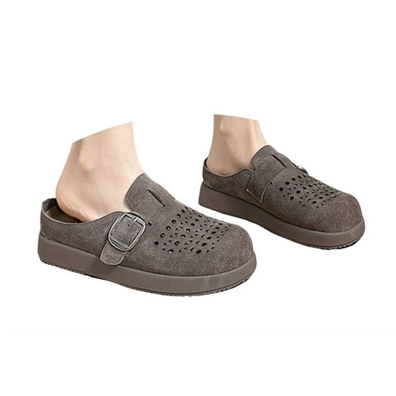 Mostsola Clogs for Women Cork Footbed Sandals Platform Mules Hollow Out Slip on Shoes Slippers