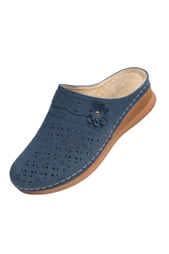 Clogs for Women Mules Slip on Closed Toe Sandals Summer Shoes Dressy Comfort Walking Wedges