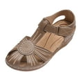 thumbnail image 1 of Mostsola Closed Toe Sandals for Women Anti-Slip Walking Shoes Vintage Embroidery Dressy Beach Shoes, 1 of 8
