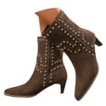 thumbnail image 1 of Mostsola Cowboy Boots for Women Kitten Heel Fashion Suede Cowgirl Boots Pointed Toe Ankle Boots, 1 of 9