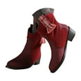 thumbnail image 1 of Mostsola Cowboy Boots for Women Pointy Toe Fashion Cowgirl Boots Heel Suede Western Booties, 1 of 8