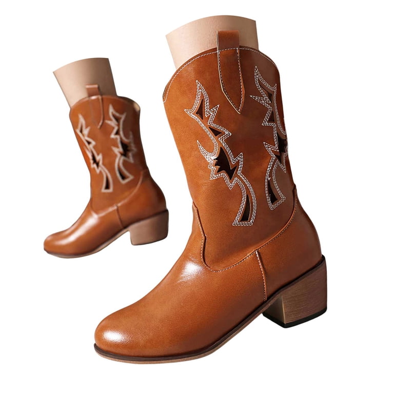 Mostsola Cowboy Boots for Women Trendy Embroidery Western  display picture 1