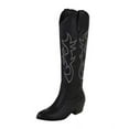thumbnail image 1 of Mostsola Cowgirl Boots Women Pointy Toe Knee High Boots Embroidered Pull on Heel Western Boot, 1 of 5