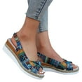 thumbnail image 1 of Mostsola Espadrilles Sandals for Women Peep Toe Slingback Wedge Summer Beach Shoes Walking Sandals, 1 of 9