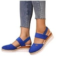 thumbnail image 1 of Mostsola Espadrilles for Women Platform Sandals Closed Toe Wedges Heels Casual Slingback Sandals, 1 of 8