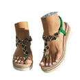 thumbnail image 1 of Mostsola Espadrilles for Women Elegant Rhinestone Flip Flops Platform Wedge Sandals Slingback Heels, 1 of 8