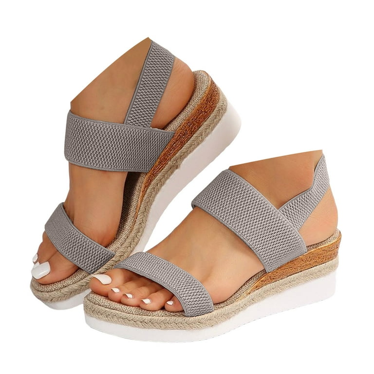 Mostsola Espadrilles for Women Wedge Sandals Elastic Strap