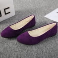 thumbnail image 1 of Mostsola Flats for Women Suede Ballet Flats Shoes Comfort Slip on Walking Shoes Business Dress Shoes, 1 of 6