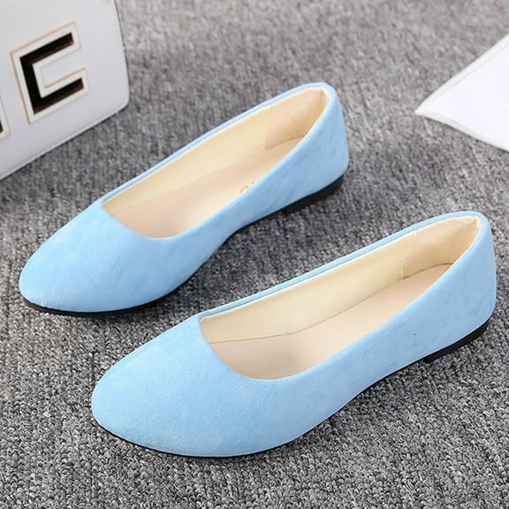 Mostsola Flats for Women Suede Ballet Flats Shoes Comfort Slip on Walking Shoes Business Dress Shoes