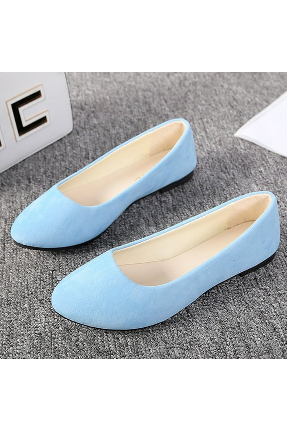 Flats for Women Suede Ballet Flats Shoes Comfort Slip on Walking Shoes Business Dress Shoes
