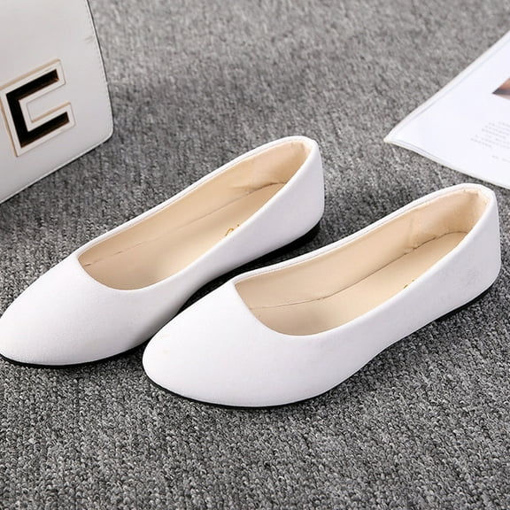 Mostsola Flats for Women Suede Ballet Flats Shoes Comfort Slip on Walking Shoes Business Dress Shoes