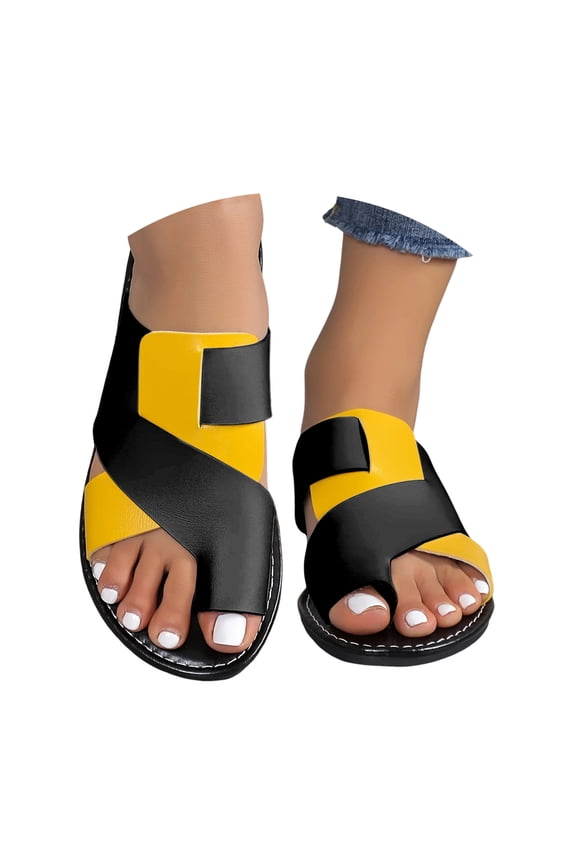 Flip Flops for Women Soft Slides Sandals Crisscross Strap Slip on Shoes Lightweight Flats