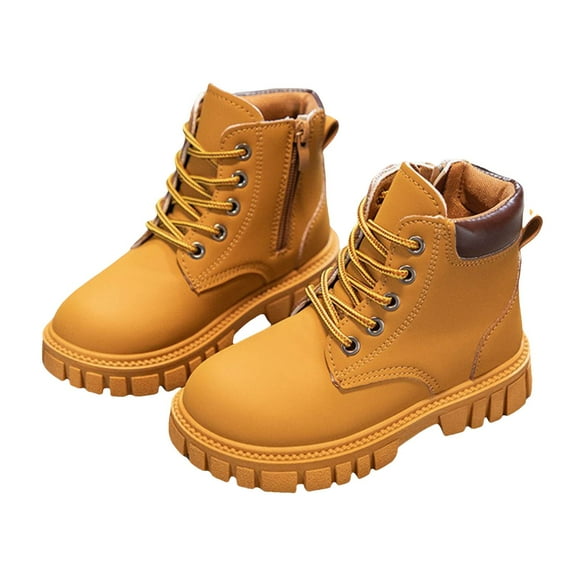 Mostsola Girls Ankle Boots Combat Booties Zipper Lace up Winter Dress Boots for Little Kid Big Kid