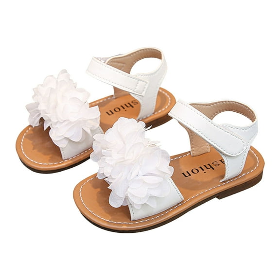 Mostsola Girls Sandals Open Toe Flower Girls Shoes Kids Princess Dress Shoes Summer Beach Flats