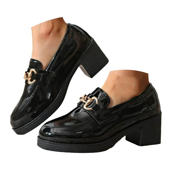 Mostsola Heels for Women Dressy Bowknot Platform Loafers Slip on Business Casual Shoes