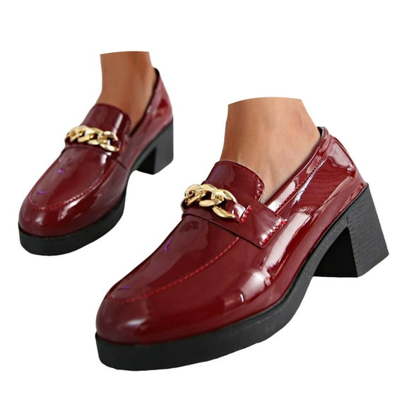 Mostsola Heels for Women Dressy Bowknot Platform Loafers Slip on Business Casual Shoes