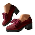 thumbnail image 1 of Mostsola Heels for Women Dressy Bowknot Platform Loafers Slip on Business Casual Shoes, 1 of 8
