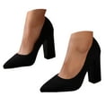 thumbnail image 1 of Mostsola Heels for Women Pointed Toe Block High Heel Slip on Dress Shoes Wedding Pumps Shoes, 1 of 9