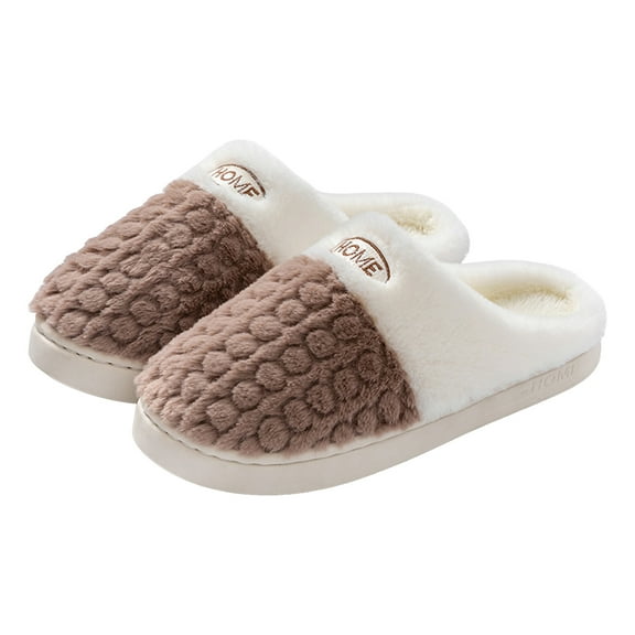 Mostsola House Slippers for Women Cozy Memory Foam Warm Plush Furry Lined Indoor Home Slippers
