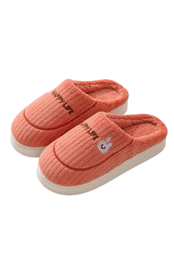 House Slippers for Women Cute Memory Foam Warm Plush Casual Soft Sole Slip on Shoes