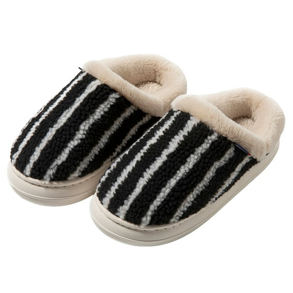 Mostsola House Slippers for Women Men Anti-Slip Platform Slip on Shoes Plush Indoor Bedroom Slippers