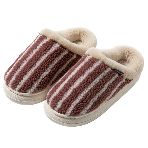 Mostsola House Slippers for Women Men Anti-Slip Platform Slip on Shoes Plush Indoor Bedroom Slippers