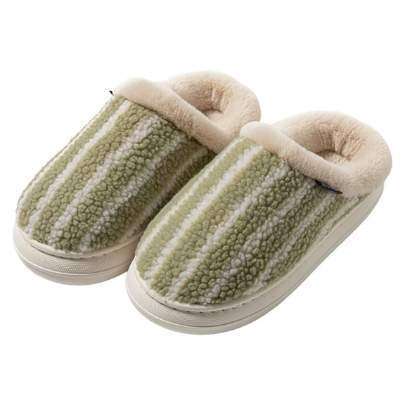 Mostsola House Slippers for Women Men Anti-Slip Platform Slip on Shoes Plush Indoor Bedroom Slippers