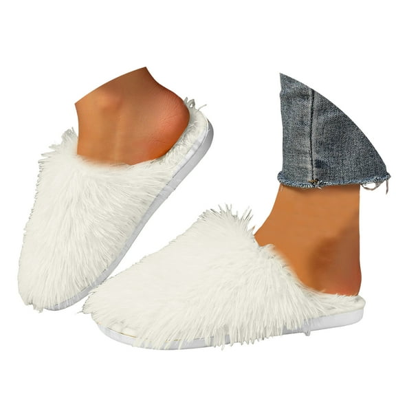 Mostsola House Slippers for Women Soft Plush Warm Fuzzy Fluffy Bedroom Slippers Slip on House Shoes