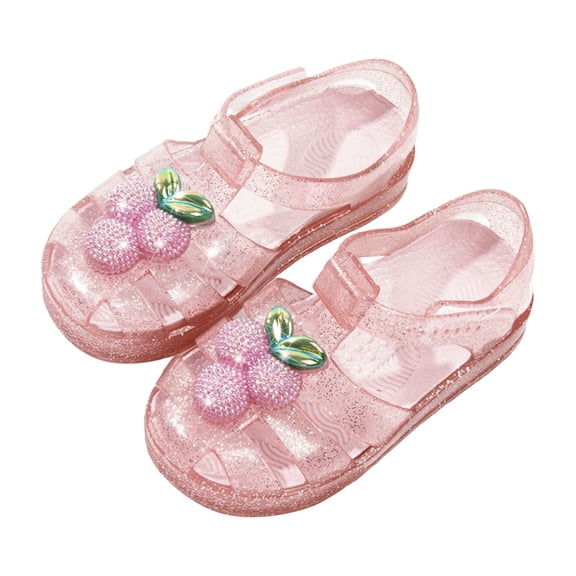 Mostsola Jelly Sandals for Girls Cute Fisherman Water Beach Dress Shoes Closed Toe Summer Flats