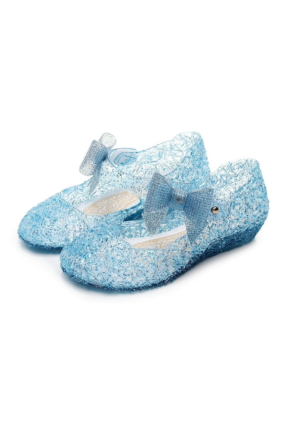 Jelly Shoes for Girls Little Kids Princess Sandals Casual Glitter Bow Dress Shoes