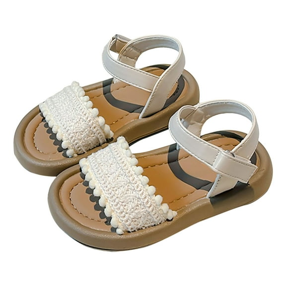 Mostsola Kids Sandals Soft Sole Girls Slip on Flat Slides Little Kids Casual Summer Beach Shoes