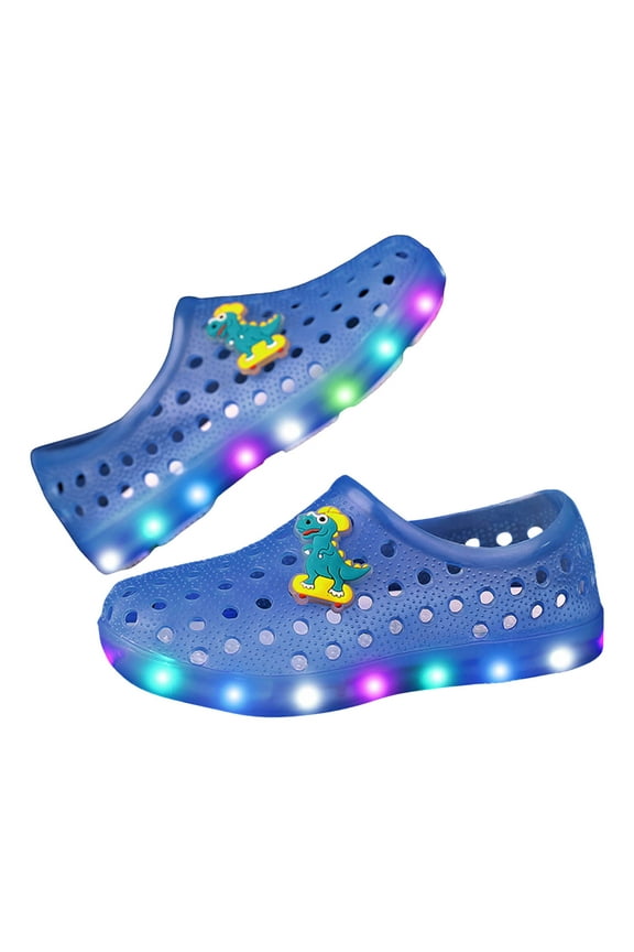 Kids Toddler Water Shoes Boys Girls Light up Cartoon Flat Sandals Quick Dry Garden Shoes